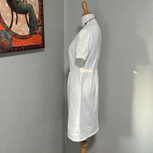 Boden white cotton dress size US4R in EUC - Picture 4 of 7